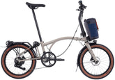 Brompton Electric G Line with Roller Frame 4 Speed Folding Bike - Traildust White