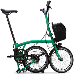 Brompton C Line eMotiq 4-Speed Electric Folding Bike - Palm Green