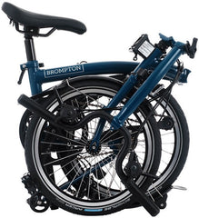 Brompton C Line 12-Speed Folding Bike - Ocean Blue