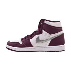 Air Jordan 1 Retro Hi OG Men's Shoes Bordeaux/Metallic Silver 555088-611