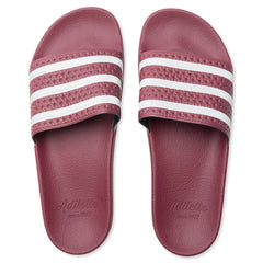 Adilette Slides - Quiet Crimson