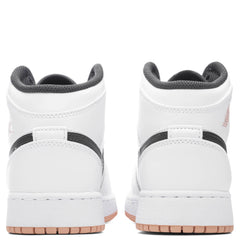 Air Jordan 1 Mid (GS) - White/Anthracite