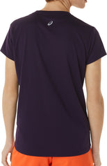 Asics FujiTrail Logo Short Sleeve Womens Running Top - Purple
