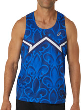Asics Nations Mens Running Vest - Blue