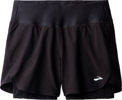 Brooks 5 Inch Chaser 2 In 1 Womens Running Shorts - Black