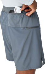 Brooks 7 Inch Journey 2 In 1 Mens Running Shorts - Grey