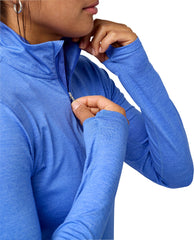Brooks Dash 2.0 Half Zip Long Sleeve Womens Running Top - Blue