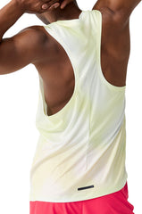 Brooks Dash Printed Mens Running Vest - Yellow
