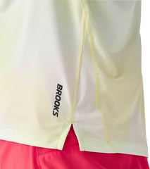 Brooks Dash Printed Mens Running Vest - Yellow