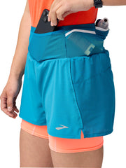 Brooks 3 Inch High Point 2.0 2 in 1 Womens Running Shorts - Blue