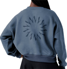 Brooks Movement Cropped Womens Running Sweatshirt - Blue