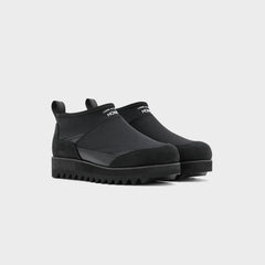 CDG Homme Oil Smooth Ripstop Leather Boot - Black