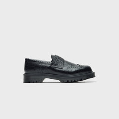 Dr. Martens Penton Brogue Emboss Leather Loafers - Black