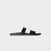 The Row Hugh Sandal Grainy Calfskin - Black