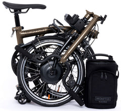 Brompton Electric P Line 12-speed Folding Bike - Bronze Sky