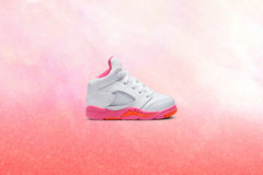 Jordan 5 Retro (TD) - White/Pinksicle/Safety Orange