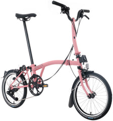 Brompton C Line 12-Speed Folding Bike - Flamingo Pink