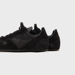 Rick Owens Minimal Suede Trimmed Sneaks - Black / Black / Black