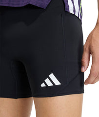 adidas Adizero Pocket 7 Inch Mens Short Running Tights - Black