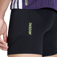adidas Adizero Pocket 7 Inch Mens Short Running Tights - Black