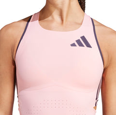 adidas Adizero Promo Womens Running Crop Top - Pink