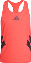 adidas Adizero Road To Records Mens Running Vest - Red