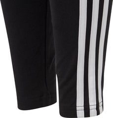 adidas Essentials 3 Stripes Junior Cotton Long Tights - Black
