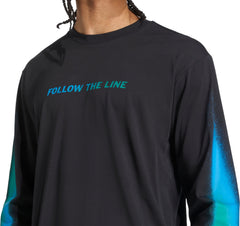 adidas Follow The Line Graphic Long Sleeve Mens Running Top - Black