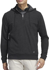 adidas Go To Quarter Zip Long Sleeve Mens Golf Hoody - Black