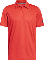 adidas Ottoman Stripe Short Sleeve Mens Golf Polo Shirt - Red