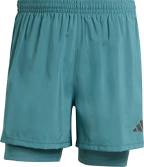 adidas Own The Run ClimaCool 2 In 1 Mens Running Shorts - Green