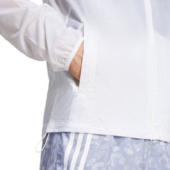 adidas Own The Run 3 Stripes Packable Mens Running Jacket - White