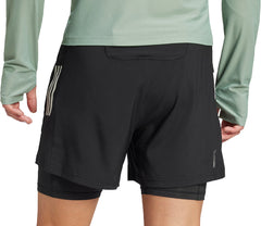 adidas Own The Run ClimaCool 2 in 1 Mens Running Shorts - Black