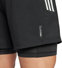 adidas Own The Run ClimaCool 2 in 1 Mens Running Shorts - Black