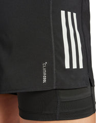 adidas Own The Run ClimaCool 2 in 1 Womens Running Shorts - Black