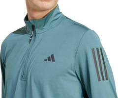 adidas Own The Run Half Zip Long Sleeve Mens Running Top - Green