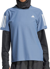 adidas Own The Run Short Sleeve Womens Running Top - Blue