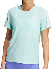 adidas Own The Run Short Sleeve Womens Running Top - Green