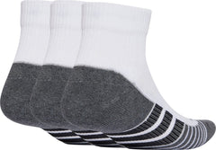 adidas Performance ClimaCool (3 Pack) Cushioned Quarter Socks - White