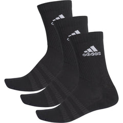 adidas Cushioned (3 Pack) Crew Training Socks - Black
