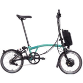 Brompton Electric C Line 6-Speed Folding Bike - Turkish Green