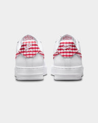 Nike Women's Air Force 1 '07 "Gingham Plaid" White/Mystic Red
