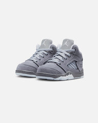 Jordan Kids' Air Jordan 5 Retro "Wolf Grey" (TD) Graphite