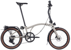 Brompton G Line with Roller Frame 8-Speed Folding Bike - Traildust White