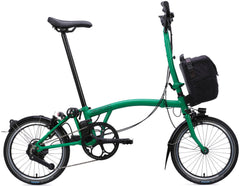 Brompton C Line eMotiq 4-Speed Electric Folding Bike - Palm Green