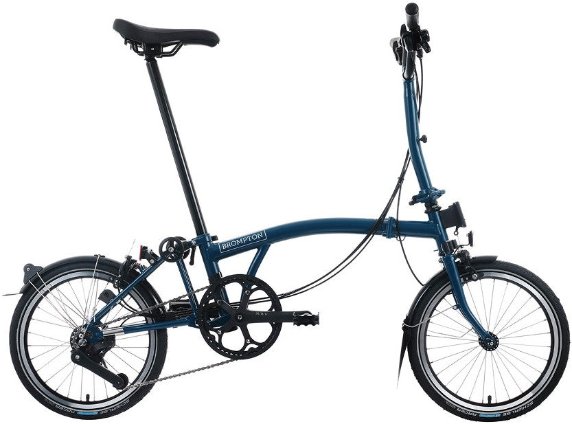 Brompton C Line 12-Speed Folding Bike - Ocean Blue