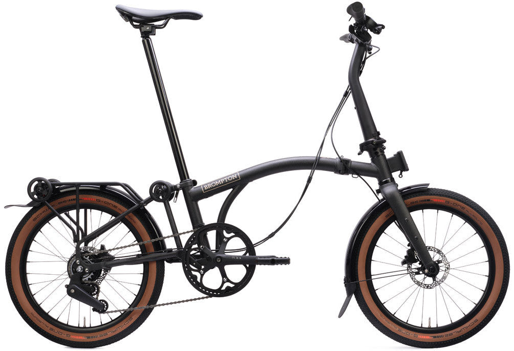 Brompton G Line with Roller Frame 8-Speed Folding Bike - Space Black