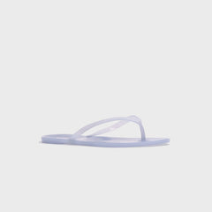 Black Suede Studio Crystal Sandal - Baby Blue
