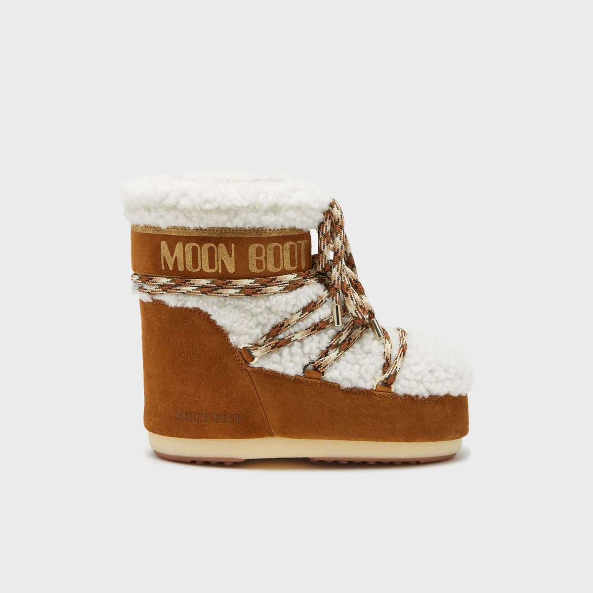 Moon Boot WMNS Icon Low Shearling - Whisky / Off White