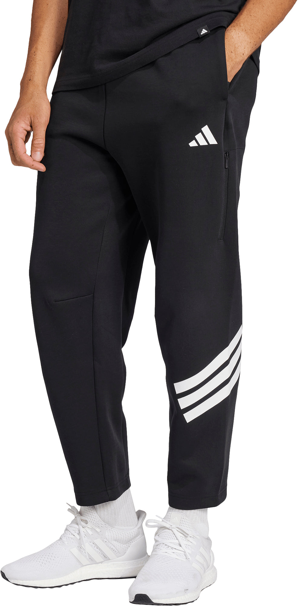adidas Future Icons 3 Stripes Mens Training pants - Black
